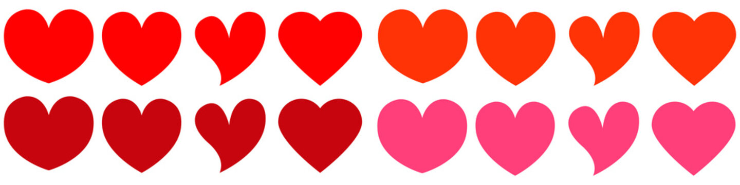 Heart icon vector set. love illustration sign collection. romance symbol. Valentine's Day logo.
