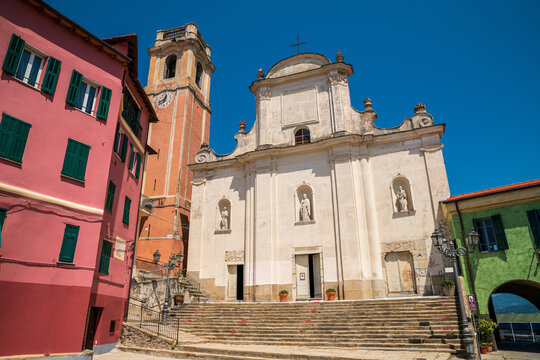 View of Perinaldo, Imperia, Liguria, Italy