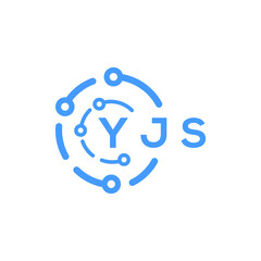 YJS technology letter logo design on white  background. YJS creative initials technology letter logo concept. YJS technology letter design.