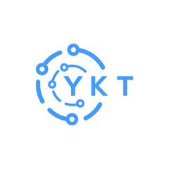 YKT technology letter logo design on white  background. YKT creative initials technology letter logo concept. YKT technology letter design.