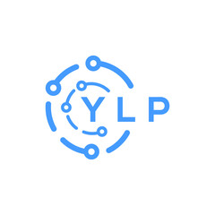 YLP technology letter logo design on white  background. YLP creative initials technology letter logo concept. YLP technology letter design.