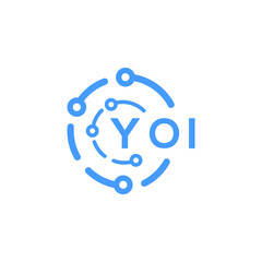 YOI technology letter logo design on white background. YOI creative initials technology letter logo concept. YOI technology letter design.