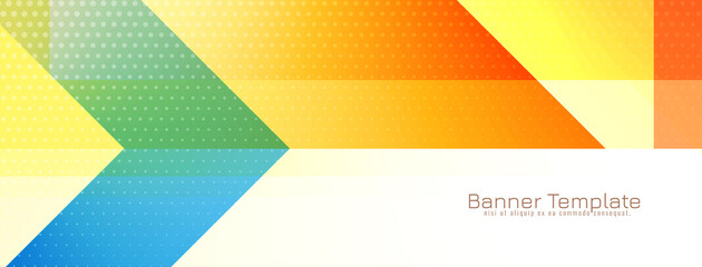 Abstract stylish geometric design colorful banner
