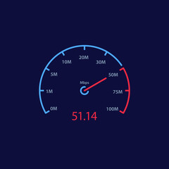 Speed test internet measure speedometer icon fast vector image. Internet speed test logo