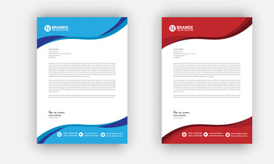 Obraz premium Modern Professional Letterhead Template Design