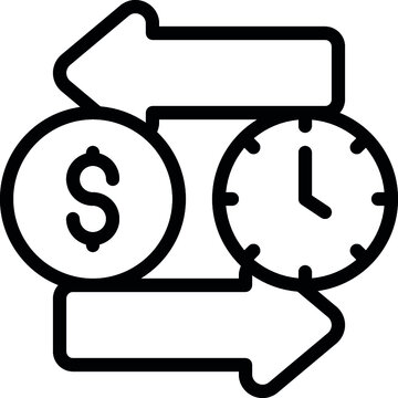 Trade Time For Money Icon