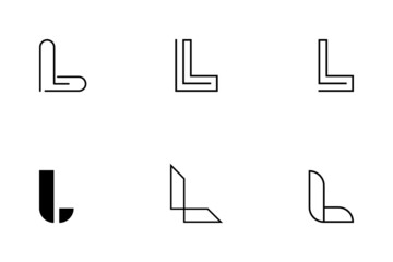 monogram letter l logo design templates inspiration - obrazy, fototapety, plakaty
