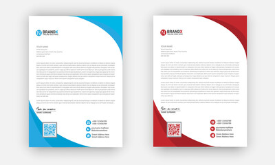 Modern Professional Letterhead Template Design