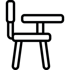 School Chair Desk Icon