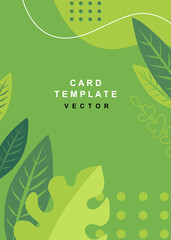 Summer green  background with copy space for text,liquid shapes, leaves and plants elements. Modern minimal design vector templates for banner,sale, poster,cover, card,print, flyer, social media post