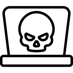 Laptop Hacker Icon