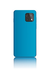 3D rendered realistic looking smartphone on white background.