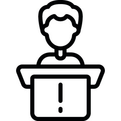 Crisis Press Release Podium Icon