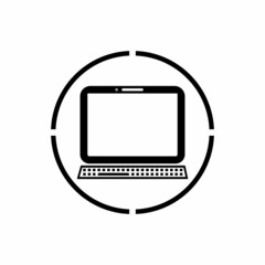 Laptop computer icon Template