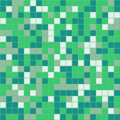 Vector graphic of ceramic floor and wall tiles. Geometric mosaic texture. Square tiles seamless pattern. mosaic bathroom or kitchen tile wall. Ceramic tiled floor or swimming pool. vector eps10.