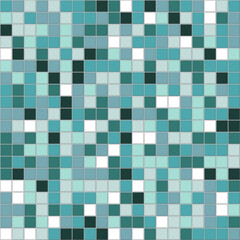 Vector graphic of ceramic floor and wall tiles. Geometric mosaic texture. Square tiles seamless pattern. mosaic bathroom or kitchen tile wall. Ceramic tiled floor or swimming pool. vector eps10.