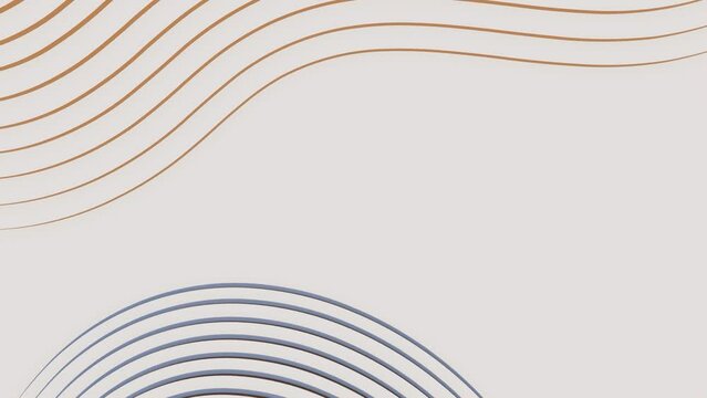 Abstract white graphic background with moving lines under the logo 3d render
