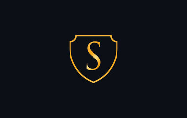 Shield Security and Protection logo design vector with the letter and alphabets S