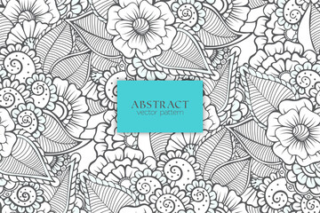 Abstract Seamless Floral Pattern in vector