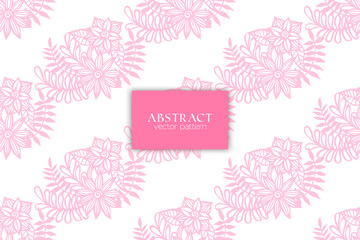 Abstract Seamless Floral Pattern in vector