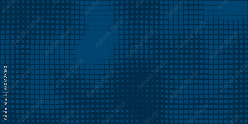 Aufkleber abstract black and dark blue 3d slighty wavy sqaures surface pattern with random sizes - geometric m