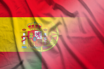 Spain and Portugal official flag international negotiation PRT ESP