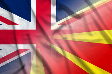 England and Macedonia official flag transborder contract  GBR