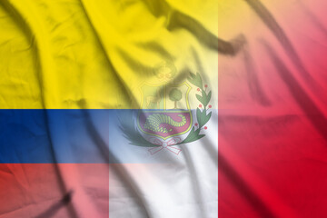 Colombia and Peru official flag international relations PER COL