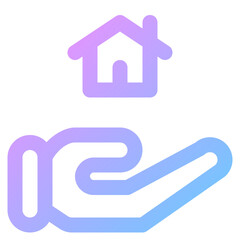 real estate gradient icon