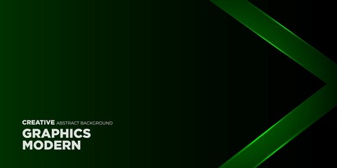 High contrast dark green and green glossy stripes. Abstract tech graphic banner design. Vector corporate background eps10