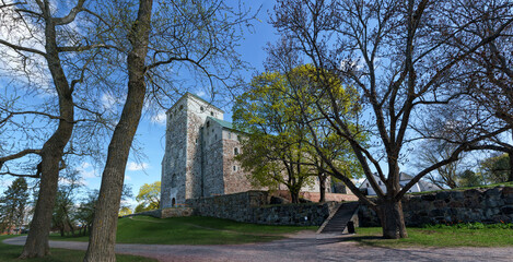 Turku Castle on a beautiful spring day. The castle is over 700 years old and one of the finest sights in Finland.