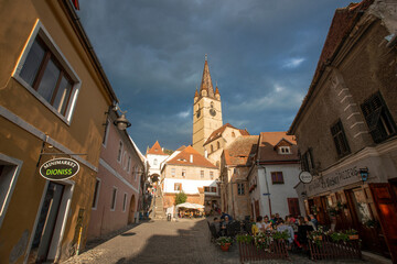 Obraz premium view of the main square at the sibiu