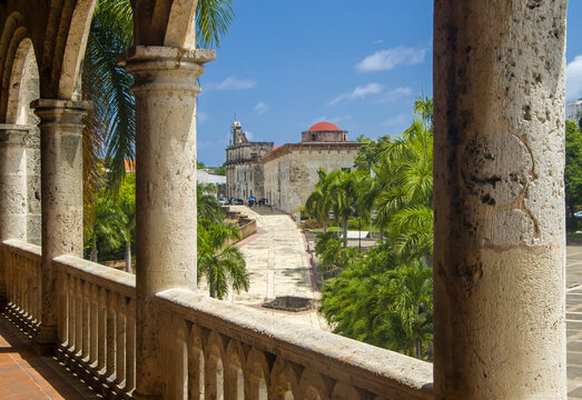Calle las Damas from Alkazar de Colon. Santo-Domingo, Dominican Republic