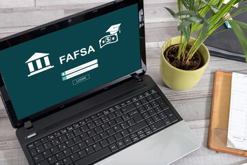 Fafsa concept on a laptop