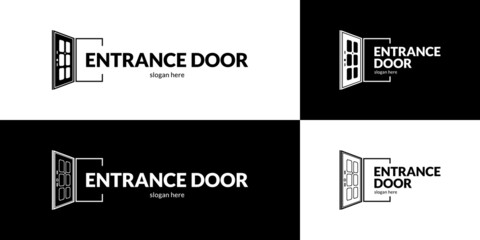 Stylish entrance door logo