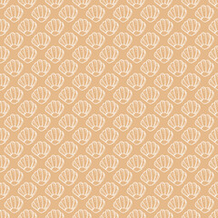 Seamless vector pattern with shells