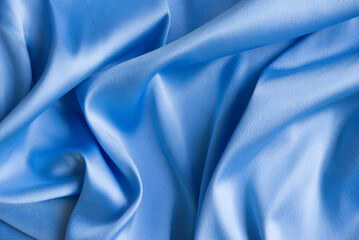 
Blue silk background texture, abstract pattern for design.