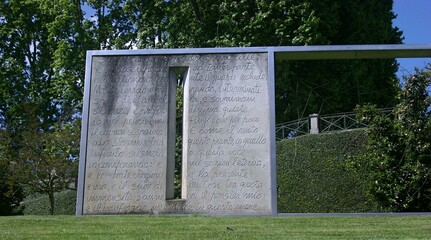 Modern art in the Santo Tirso Park, Norte - Portugal 