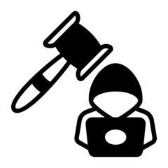 Information Technology Act vector icon design, Lawyer and Legal System symbol, Different Fields of Law Sign, Advocate and attorney stock illustration, Cyber Crime Law Concept