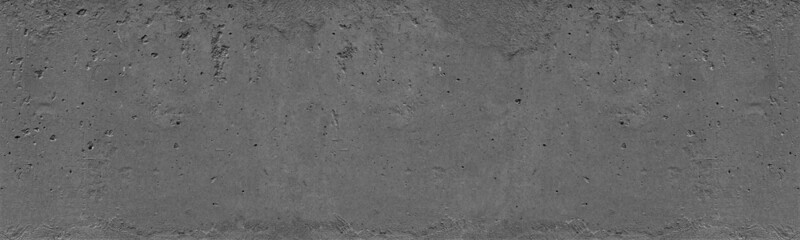 Old shabby gray painted concrete wall wide texture. Textured grey abstract grunge panoramic background