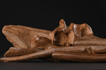 Close UpShot Of Sticks Of oudh On Black Background The Incense Chips Used By Burning It Or For Arabian Oud Oils Or Bakhoor

