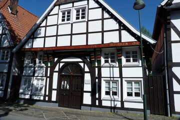 Fototapeta na wymiar Fachwerkhaus in Rheda-Wiedenbrück