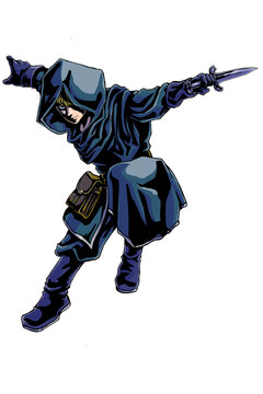 ゲームの職業　盗賊　RPG　monster　Rogue　on white background