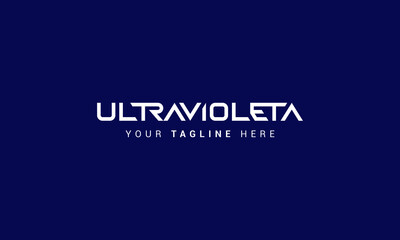 ULTRAVIOLETA Letter Typhography Text Monogram Logo Design Vector