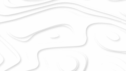 Luxury paper cut background, Abstract decoration, white pattern, halftone gradients, 3d Vector illustration, topographic canyon map light relief texture, curved layers and shadow. 