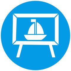 Ship Painting Icon Design