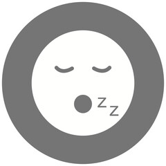 Sleeping Emoji Icon Design