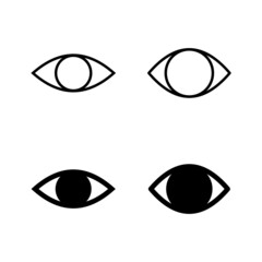 Eye icons vector. Eye sign and symbol. Look and Vision icon.