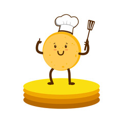 abstraction logo icon cute food pancake cook