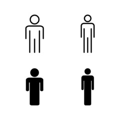 Man icons vector. male sign and symbol. human symbol